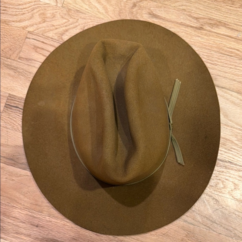 Brown Felt Wide-Brim Men’s Fedora Hat